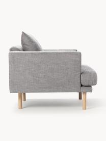 Fauteuil lounge Adrian, Tissu gris, larg. 90 x prof. 95 cm