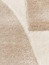 Ručne tuftovaný vlnený koberec s reliéfnou štruktúrou Corin, Odtiene hnedej, Š 160 x D 230 cm (veľkosť M)