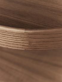 Holz-Beistelltisch Renee, Gestell: Metall, pulverbeschichtet, Walnussholz, Ø 44 x H 49 cm