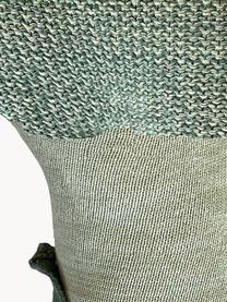 Ručně pletený měkký bavlněný polštář Brucy the Btoccoli, Šalvějově zelená, Š 35 cm, D 35 cm