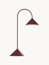 Prenosná exteriérová stolová LED lampa Grasp, Vínovočervená, matná, Š 30 x V 47 cm