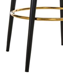 Zamatová barová stolička Rachel, Zamatová svetlomodrá, Š 48 x V 110 cm