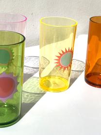 Komplet szklanek Rio Sun, 4 elem., Tworzywo sztuczne, Wielobarwny, półtransparentny, Ø 7 x W 14 cm, 300 ml