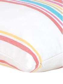 Housse de coussin bigarrée à rayures Lin, Multicolore