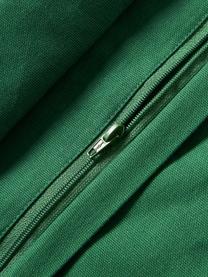 Vyšívaná zamatová obliečka na vankúš s lemovaním Holly Jolly, Zamat (100 % bavlna), Tmavozelená, Š 30 x D 50 cm