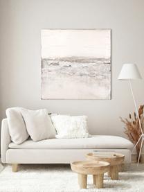 Ručne maľované plátno Sandy, Lomená biela, béžové tóny, Š 98 x V 98 cm