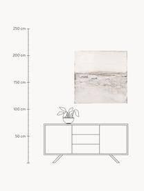 Cuadro en lienzo pintado a mano Sandy, Off White, tonos beige, An 98 x Al 98 cm