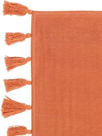 Boho placemats Earth Notes met decoratieve kwastjes, 2 stuks, Katoen, Oranje, beige, B 30 x L 45 cm