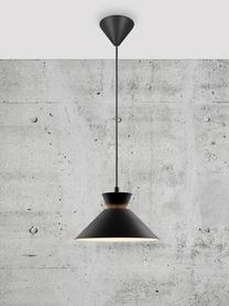Lámpara de techo pequeña Dial, Pantalla: metal recubierto, Anclaje: metal recubierto, Cable: plástico, Negro, Ø 25 x Al 14 cm