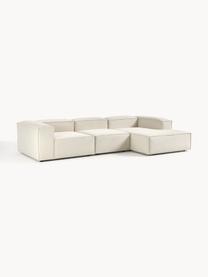 Modulares Ecksofa Lennon, Bezug: 100 % Polyester Der strap, Gestell: Massives Kiefernholz, Spe, Füße: Kunststoff Dieses Produkt, Webstoff Off White, B 327 x T 180 cm, Eckteil links