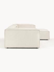 Modulares Ecksofa Lennon, Bezug: 100 % Polyester Der strap, Gestell: Massives Kiefernholz, Spe, Füße: Kunststoff Dieses Produkt, Webstoff Off White, B 327 x T 180 cm, Eckteil links