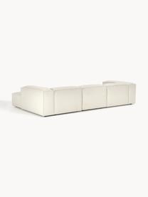 Modulares Ecksofa Lennon, Bezug: 100 % Polyester Der strap, Gestell: Massives Kiefernholz, Spe, Füße: Kunststoff Dieses Produkt, Webstoff Off White, B 327 x T 180 cm, Eckteil links