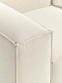 Modulares Ecksofa Lennon, Bezug: 100 % Polyester Der strap, Gestell: Massives Kiefernholz, Spe, Webstoff Off White, B 327 x T 180 cm, Eckteil links