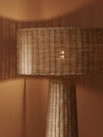 Ručně vyrobená designová stojací lampa z ratanu Paolo, Světle hnědá, V 150 cm
