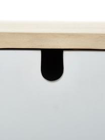 Szafka nocna Georg, Korpus: drewno mangowe, lite, nat, Drewno mangowe, biały, S 40 x W 60 cm