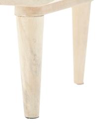 Szafka nocna Georg, Korpus: drewno mangowe, lite, nat, Drewno mangowe, biały, S 40 x W 60 cm