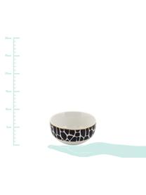 Boles Wild Jungle, 4 uds., Porcelana, Blanco con manchas negras, Ø 13 x Al 7 cm