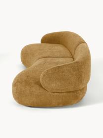 Sofa Alba (4-Sitzer) aus Teddy-Bouclé, Bezug: 100 % Polyester Der strap, Gestell: Massives Fichtenholz, Kie, Füße: Kunststoff Dieses Produkt, Teddy-Bouclé Ocker, B 326 x T 112 cm