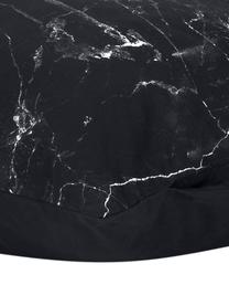 Baumwollperkal-Kissenbezug Malin mit Marmor-Muster, 50 x 70 cm, Webart: Perkal Fadendichte 200 TC, Schwarz, Weiss, B 50 x L 70 cm