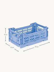 Caisson de rangement pliable Mini, larg. 27 cm, Plastique, Bleu, larg. 27 x prof. 17 cm