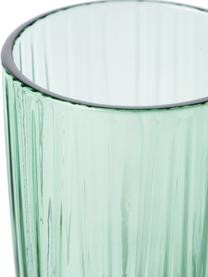 Wassergläser Kusintha mit Rillenrelief, 4 Stück, Glas, Grün, Ø 7 x H 10 cm