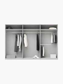 Modularer Drehtürenschrank Charlotte, 300 cm Breite, mehrere Varianten, Korpus: Spanplatte, melaminbeschi, Griffe: Messing Dieses Produkt wi, Grau, Basic Interior, B 300 x H 200 cm