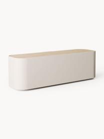 Lowboard Jodie, Gestell: Massives Eschenholz Diese, Hellbeige, Eschenholz, B 160 x H 50 cm