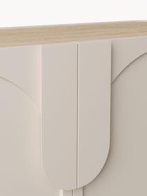 Lowboard Jodie, Gestell: Massives Eschenholz Diese, Hellbeige, Eschenholz, B 160 x H 50 cm