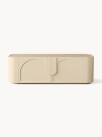 Lowboard Jodie, Gestell: Massives Eschenholz Diese, Hellbeige, Eschenholz, B 160 x H 50 cm