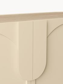 Lowboard Jodie, Gestell: Massives Eschenholz Diese, Hellbeige, Eschenholz, B 160 x H 50 cm