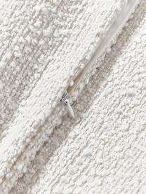 Housse de coussin en tissu bouclé Bellamie, 2 pièces, Tissu bouclé (95 % polyester, 5 % polyacrylique), Blanc, larg. 45 x long. 45 cm