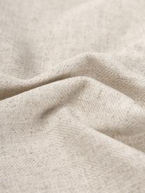 Kissenhülle Colette mit Rüschen, 60% Polyester, 25% Baumwolle, 15% Leinen, Hellbeige, B 30 x L 50 cm