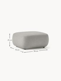 Pouf Sofia, Tissu gris, larg. 99 x prof. 78 cm