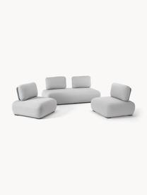 Modulares Garten-Lounge-Set Olala, 3-tlg., Bezug: 100 % Polyester Der hochw, Gestell: Metall, beschichtet, Webstoff, Hellgrau, Set mit verschiedenen Grössen