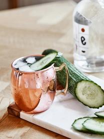 Tazza Moscow Mule in rame con superficie liscia Shiny, Acciaio, esterno ramato, Rosa con finitura metallizzata, Ø 9 x Alt. 10 cm, 450 ml