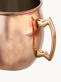 Tazza Moscow Mule in rame con superficie liscia Shiny, Acciaio, esterno ramato, Rosa con finitura metallizzata, Ø 9 x Alt. 10 cm, 450 ml