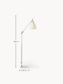 Lampa podłogowa Tolomeo Basculante, Stelaż: aluminium powlekane, Odcienie srebrnego, W 108 cm
