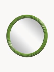 Specchio da parete rotondo Churros, Cornice: poliresina, Superficie dello specchio: lastra di vetro, Verde, Ø 34 cm