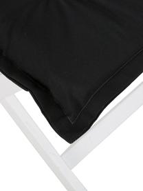 Cuscino sedia lungo color nero Panama, Rivestimento: 50% cotone, 50% poliester, Nero, Larg. 50 x Lung. 123 cm