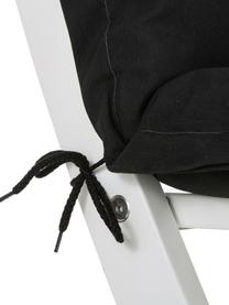 Coussin de chaise avec dossier monochrome Panama, Noir