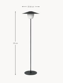 Lámpara LED regulable para exterior Ani, portátil para colgar o de pie, Pantalla: aluminio, Cable: plástico, Negro, blanco, Ø 34 x Al 121 cm