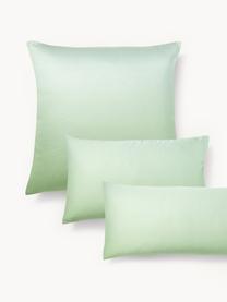 Taie d'oreiller en satin de coton Jania, Tons verts, larg. 50 x long. 70 cm