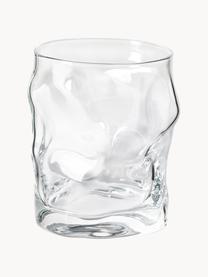 Bicchiere dalla forma organica Sorgente 6 pz, Vetro, Trasparente, Ø 9 x Alt. 11 cm, 420 ml