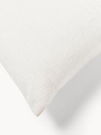 Housse de coussin en lin Dalia, 51 % lin, 49 % coton, Blanc cassé, larg. 30 x long. 50 cm