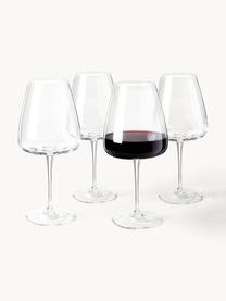 Copas de vino tinto artesanales Ellery, 4 uds., Vidrio, Transparente, Ø 11 x Al 23 cm, 610 ml