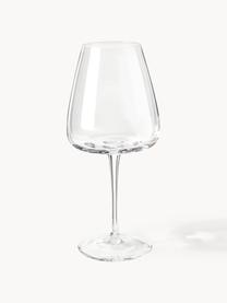 Copas de vino tinto artesanales Ellery, 4 uds., Vidrio, Transparente, Ø 11 x Al 23 cm, 610 ml