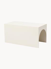 Tavolino da salotto in metallo Arch, Acciaio rivestito, Bianco latteo, Larg. 60 x Alt. 30 cm