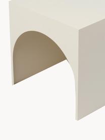 Mesa de centro de metal Arch, Acero recubierto, Blanco Off White, An 60 x Al 30 cm