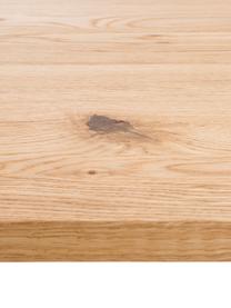 Table haute en bois noire Stockholm, Chêne sauvage Renforts : noir