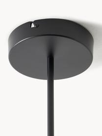 Grote hanglamp Freja van Weens vlechtwerk, Zwart, lichtbruin, B 112 x H 89 cm